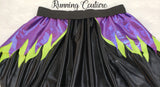 2X/3X Maleficent inspired women's shimmer/metallic running skirt