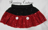 Mouse inspired women's sparkle running skirt