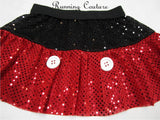 Mouse inspired women's sparkle running skirt