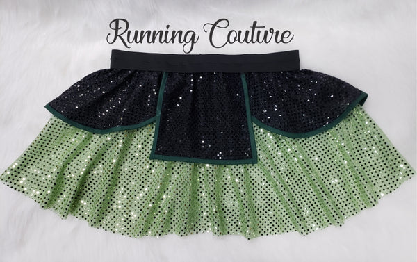 Warrior Mulan inspired women's sparkle running skirt