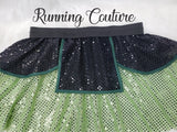 Warrior Mulan inspired women's sparkle running skirt