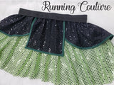 Warrior Mulan inspired women's sparkle running skirt