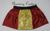 Dragon inspired women's spandex running skirt.