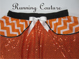 Clown Fish inspired women's sparkle running skirt.