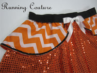 Clown Fish inspired women's sparkle running skirt.