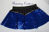 Blue Anna inspired women's sparkle running skirt