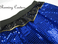 Blue Anna inspired women's sparkle running skirt