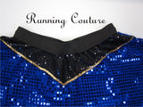 Blue Anna inspired women's sparkle running skirt