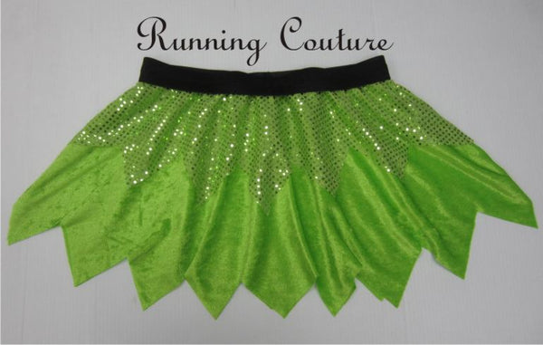 Fairy Tinker Bell Inspired women's velvet running skirt
