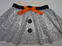 Snow Man inspired women's sparkle running skirt