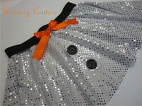 Snow Man inspired women's sparkle running skirt