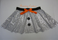 Snow Man inspired women's sparkle running skirt