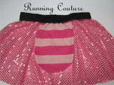 Piglet inspired sparkle women's running skirt