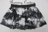 White Galaxy/Nebula inspired women's spandex running skirt