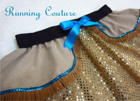 Pocahontas inspired women's sparkle running skirt