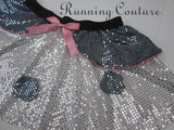 Hawaiian Piggy inspired women's sparkle running skirt