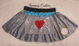 Rabbit  inspired women's velvet running skirt. I'm late, I'm late