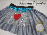 Rabbit  inspired women's velvet running skirt. I'm late, I'm late