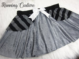 Raccoon inspired women's velvet running skirt