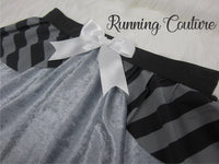 Raccoon inspired women's velvet running skirt