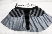 Raccoon inspired women's velvet running skirt