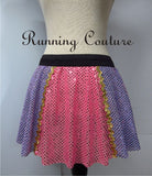 Rapunzel inspired women's sparkle running skirt