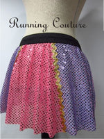 Rapunzel inspired women's sparkle running skirt