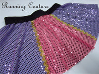 Rapunzel inspired women's sparkle running skirt