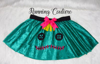 Woo Doll inspired women's velvet running skirt