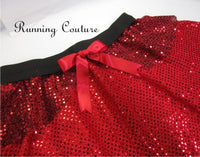 Crab inspired sparkle women's running skirt