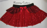 Crab inspired sparkle women's running skirt