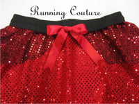 Crab inspired sparkle women's running skirt