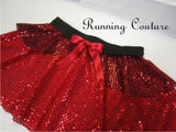 Crab inspired sparkle women's running skirt