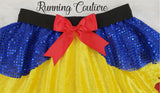 Snow White inspired women's velvet running skirt