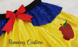 Snow White inspired women's velvet running skirt