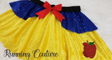 Snow White inspired women's velvet running skirt