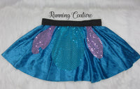 Stitch inspired women's velvet running skirt