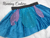 Stitch inspired women's velvet running skirt