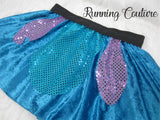 Stitch inspired women's velvet running skirt