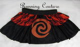 Te Ka inspired women's velvet running skirt