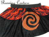 Te Ka inspired women's velvet running skirt