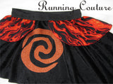 Te Ka inspired women's velvet running skirt