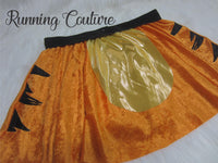 Tigger/Rajah inspired women's velvet running skirt