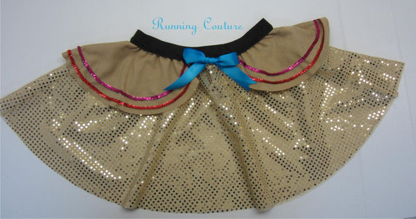 Tiger Lily Inspired sparkle women's running skirt.