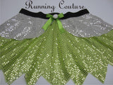 Lime green Tinker Fairy Inspired women's sparkle running skirt