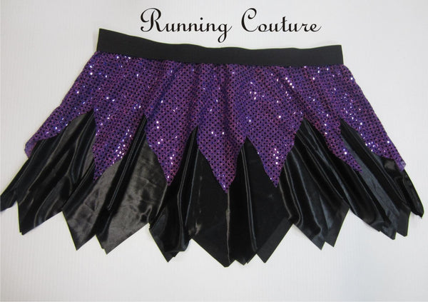 Ursula inspired sparkle/metallic women's running skirt