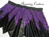 Ursula inspired sparkle/metallic women's running skirt