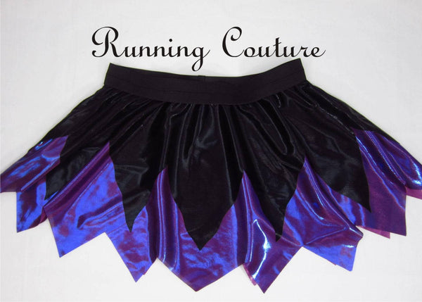 Ursula inspired shimmery/metallic women's running skirt