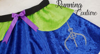 Alien inspired women's velvet running skirt