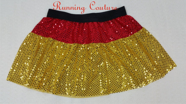 Winnie the Pooh inspired sparkle women's running skirt